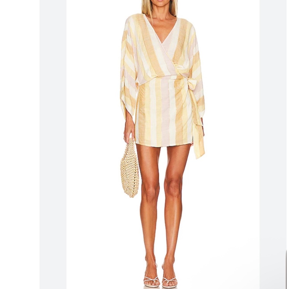 L*Space‎ Space Pfeiffer Wrap Mini Dress Size Medium Coverup